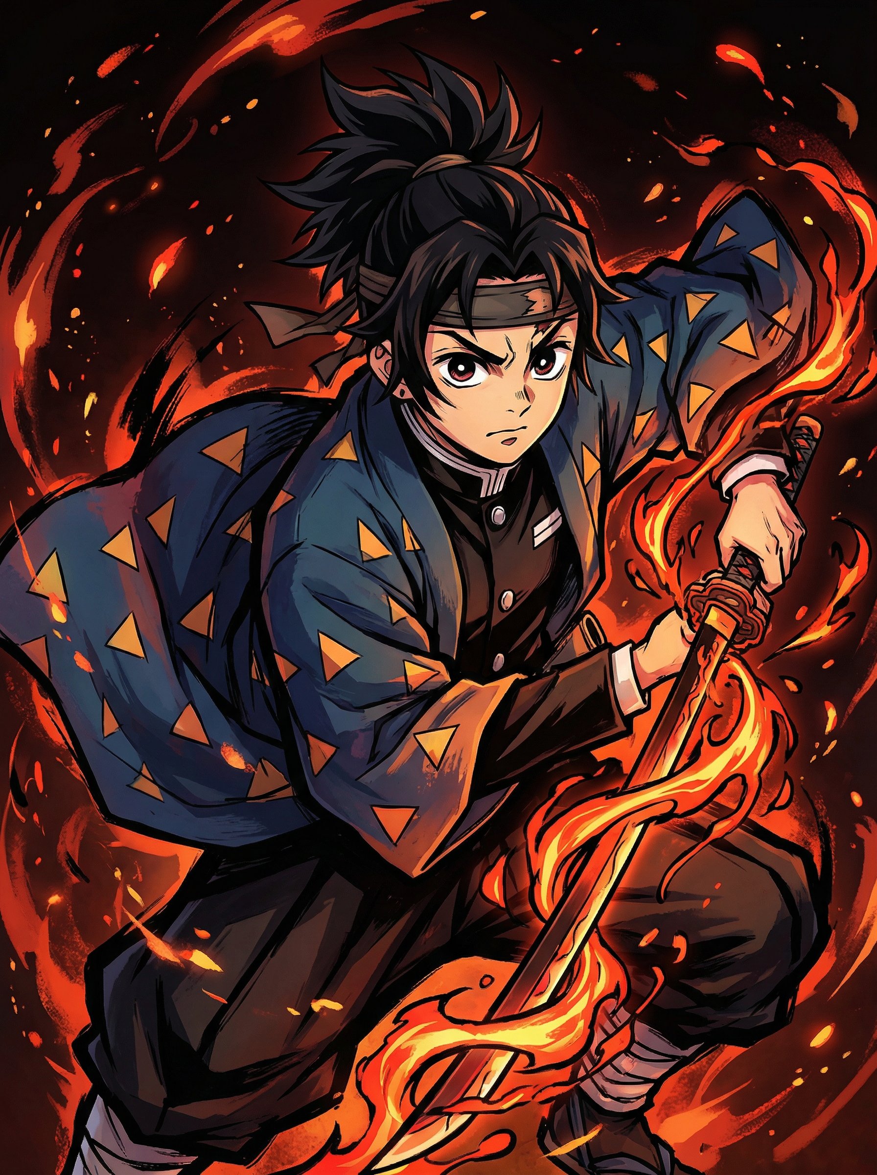 小马拉大车动漫-炎之呼吸火焰剑舞