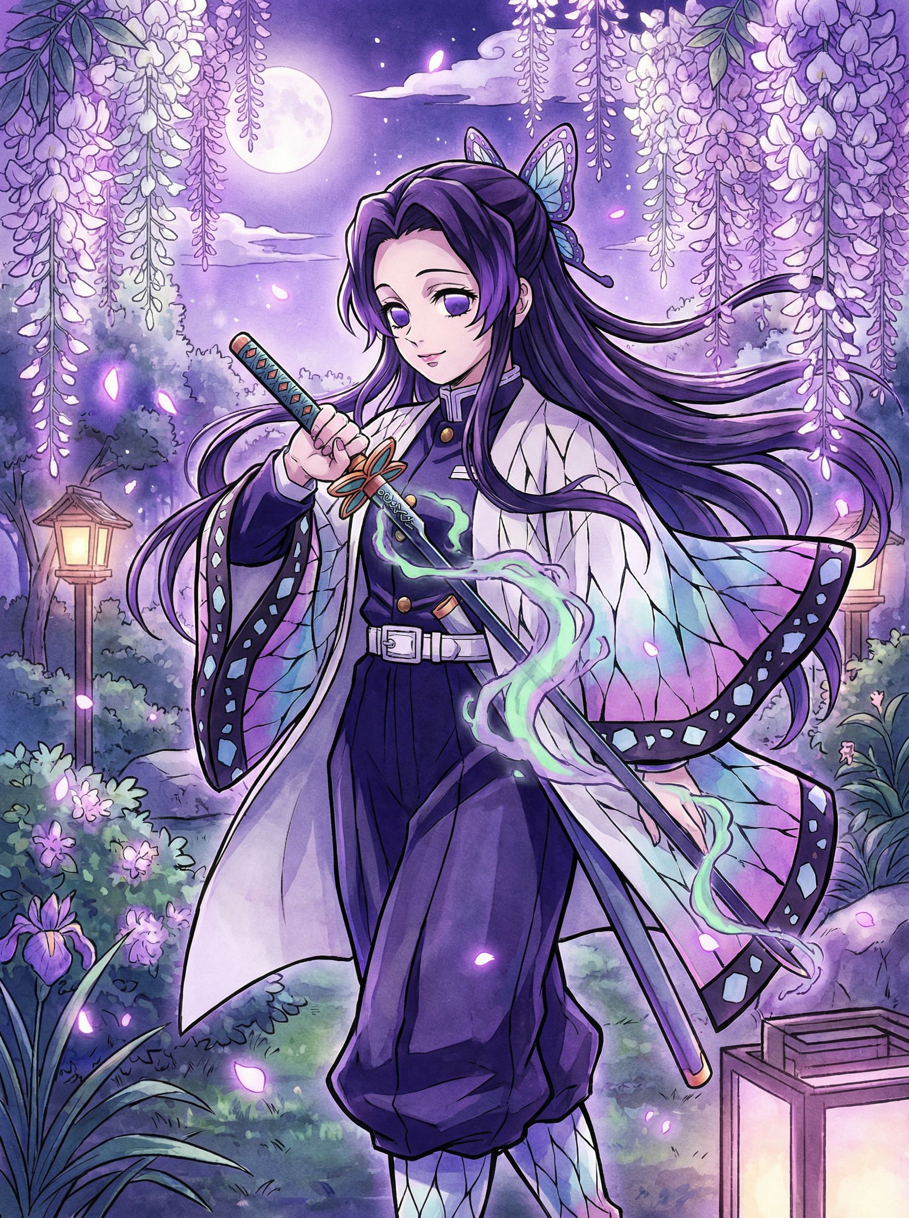 小马拉大车动漫-蝶之舞紫藤花园