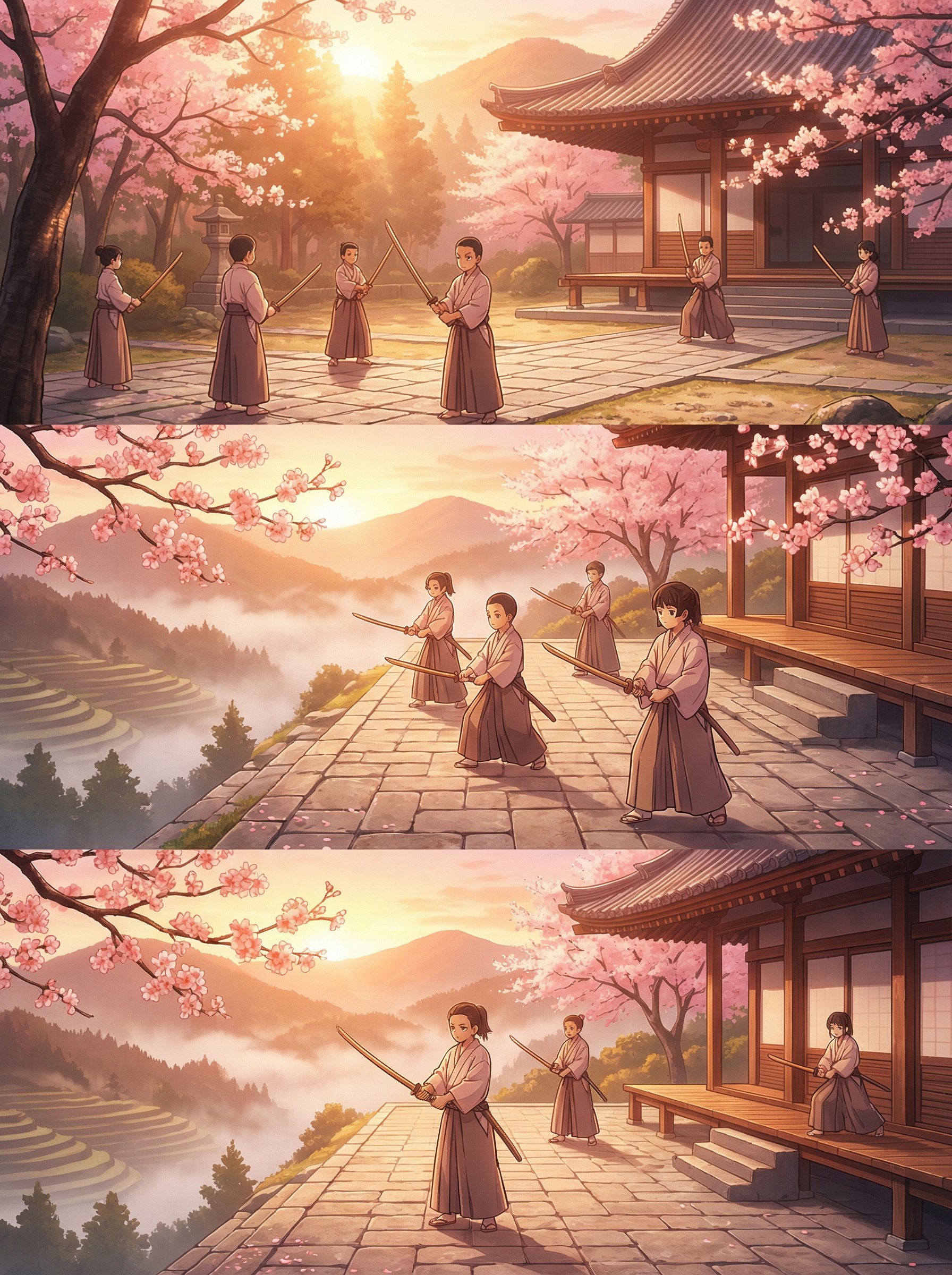 小马拉大车动漫-晨曦修炼樱花道场